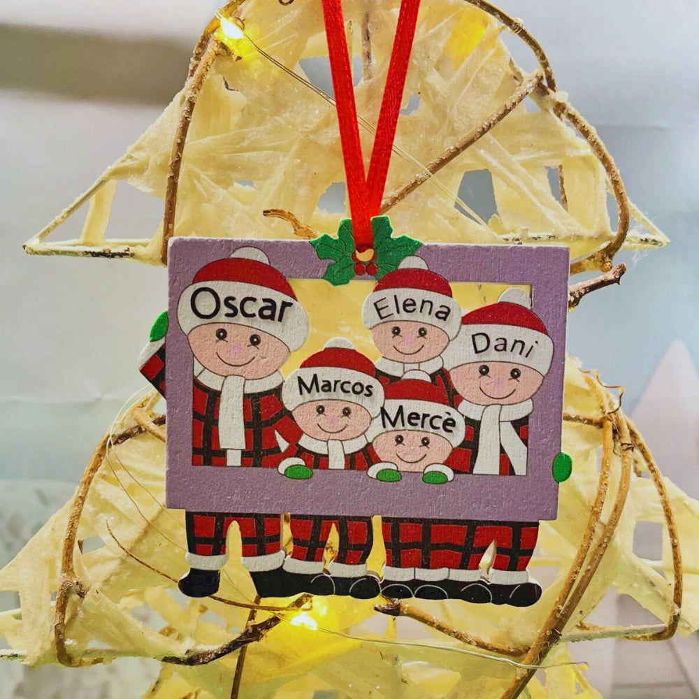 Adornos personalizados para el árbol de Navidad para Familias