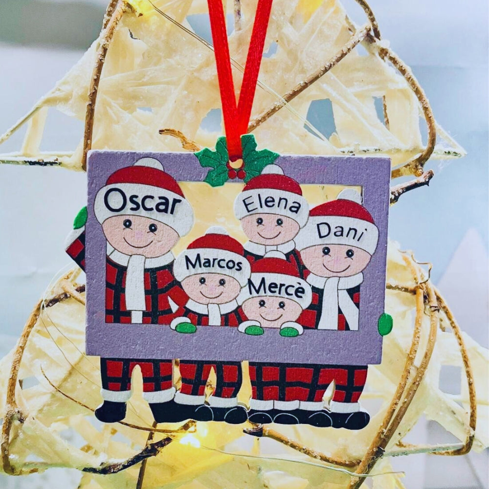 Adornos personalizados para el árbol de Navidad para Familias