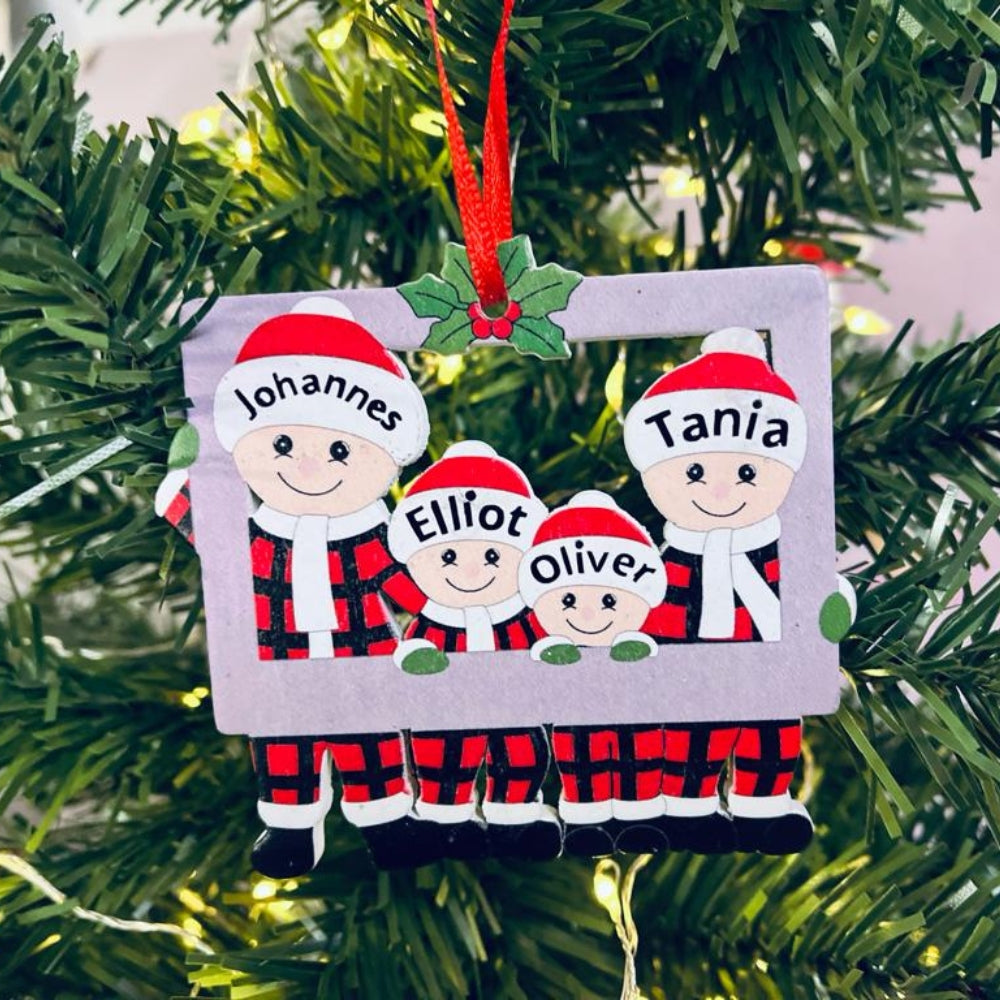 colgante navideño familiar