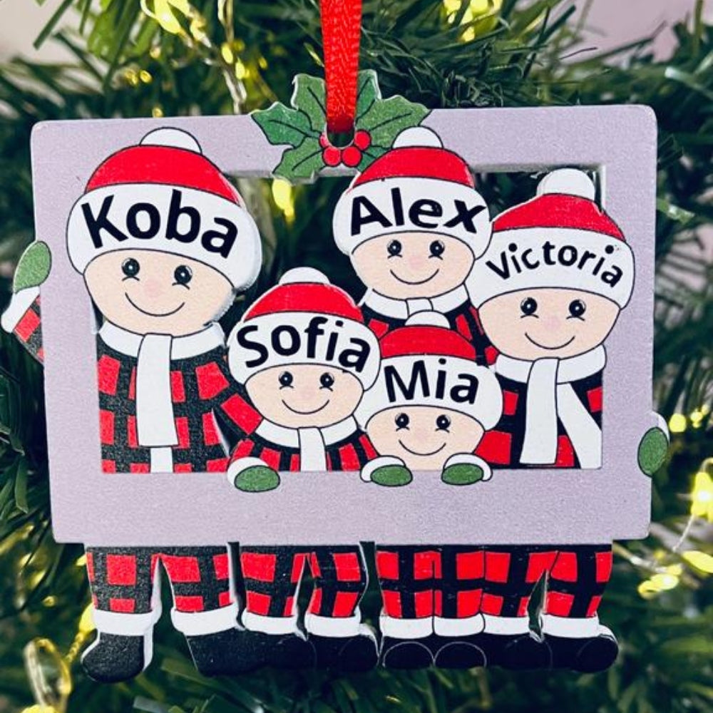 colgante navideño familiar