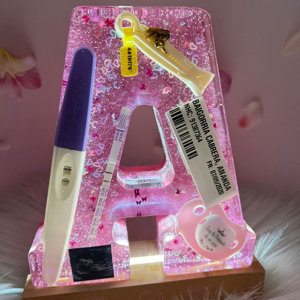 Letras Natalícias personalizadas con recuerdos de nacimiento