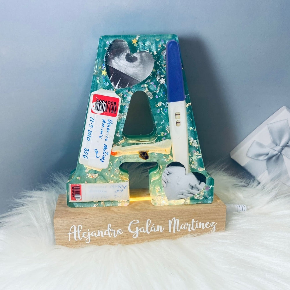 Letras Natalícias personalizadas con recuerdos de nacimiento