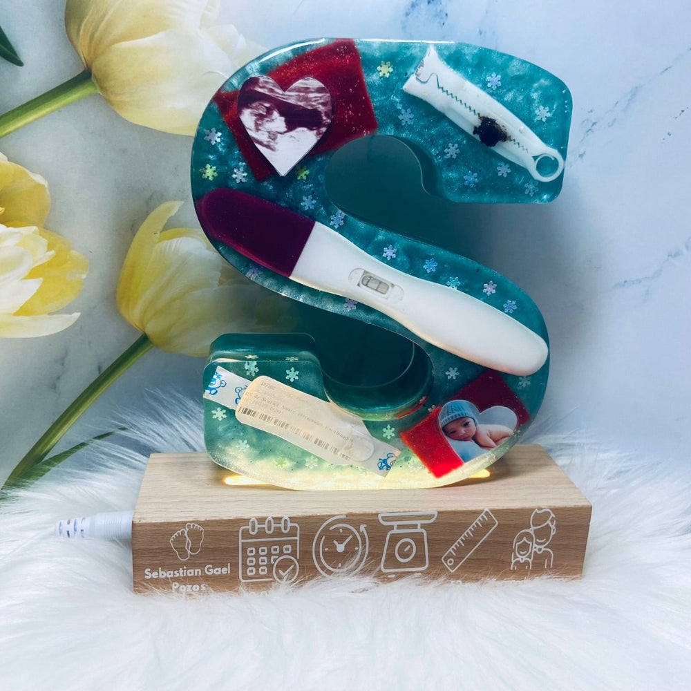 Letras Natalícias personalizadas con recuerdos de nacimiento