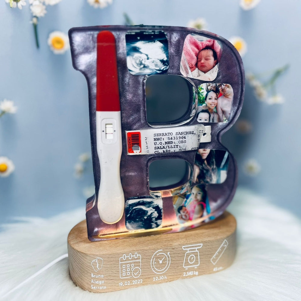 Letras Natalícias personalizadas con recuerdos de nacimiento
