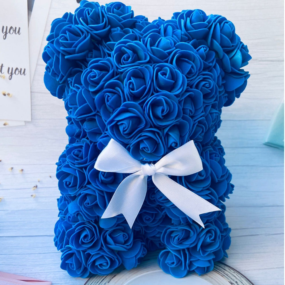 Osos personalizados con flores y mensaje