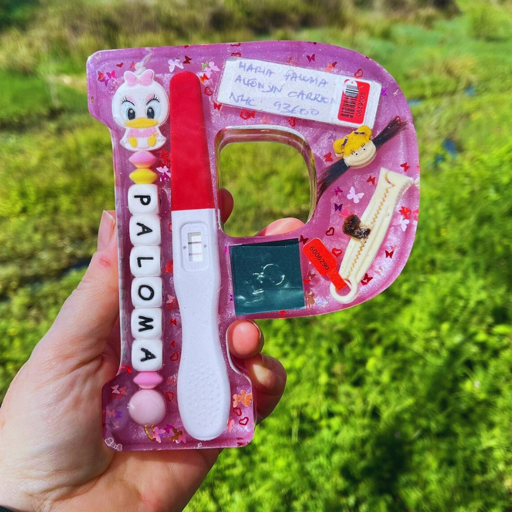 Letras Natalícias personalizadas con recuerdos de nacimiento