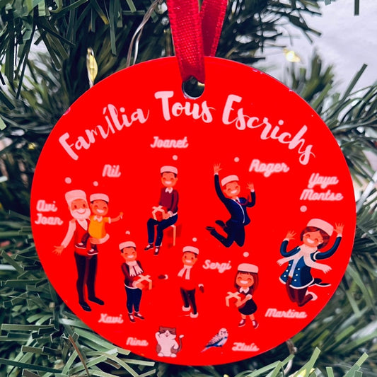 Bola de Navidad personalizada para Familias
