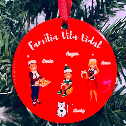 Bola de Navidad personalizada para Familias
